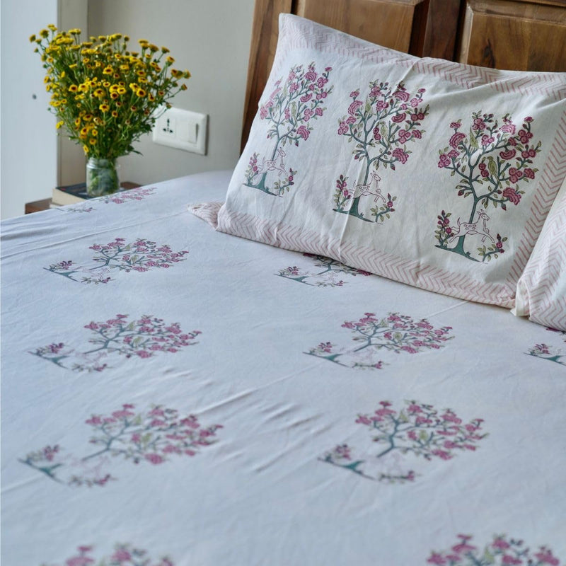 The Savanna Handblock Print Bedsheet