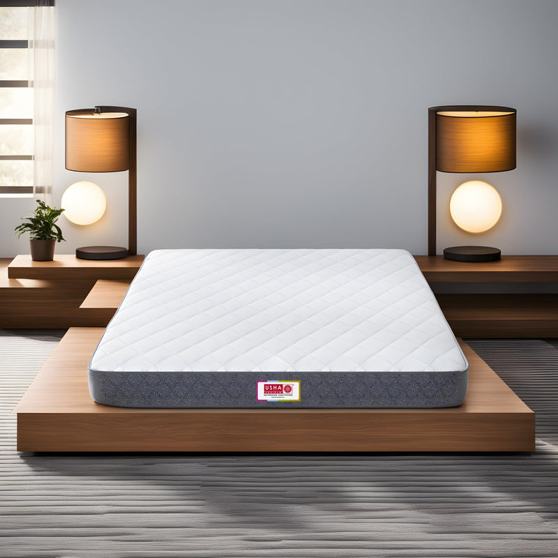 USHA SHRIRAM Rizewell 8 inch Queen Size High Performance Pocket Spring Mattress|Hypercool Ventillation|with NPSS Technology|Soft Comfort|for Hot Sleepers|7 Year Warranty (L x W: 78 inch x 66 inch)