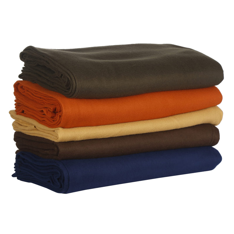 Goyal's® Plain Fleece Single Bed All Season Blankets Dohars 250TC - Pack of 5 (Dark 5)