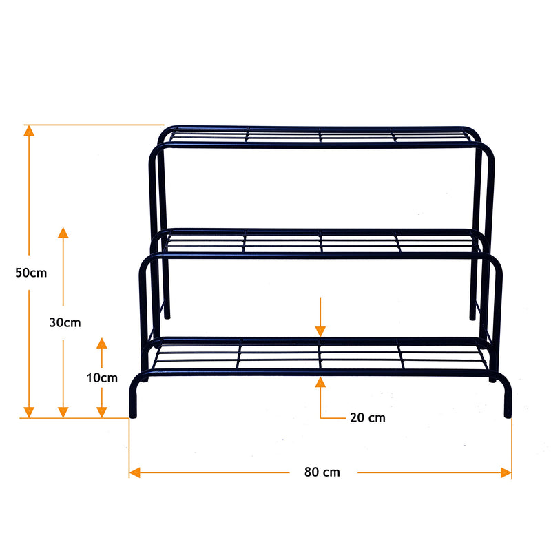 D&V ENGINEERING - Creative in innovation Metal indoor Outdoor Planter Stand, Flower Pot Rack for Home garden balcony- Black (3 Tier)