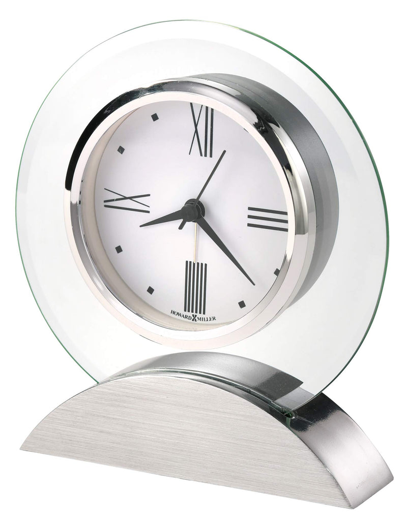 Howard Miller Brayden Alarm Table Clock 645-811 - Modern Glass with Quartz, Alarm Movement