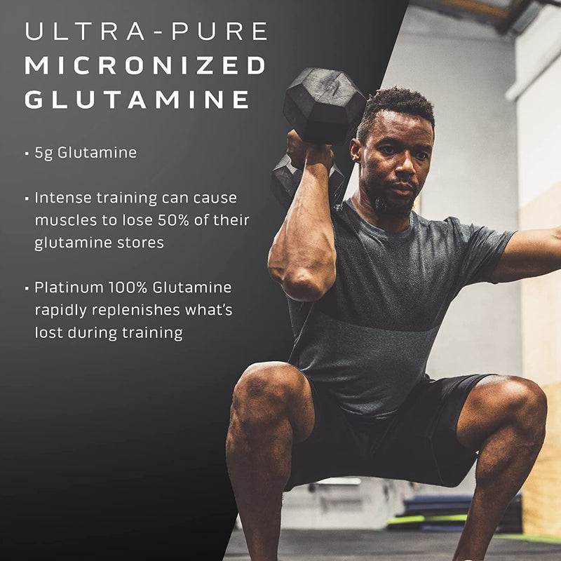 MuscleTech Glutamine Powder Muscletech Platinum Glutamine Powder Post Workout Recovery Drink L-Glutamine Powder For Men & Women Muscle Recovery Unflavored (50 Servings)