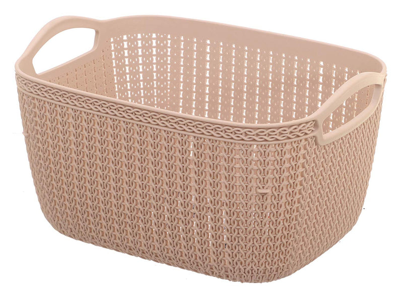 Kuber Industries Unbreakable Plastic Flexible Storage Baskets|Fruit Vegetable Bathroom Stationary Home Basket with Handles|Pack of 2 (Assorted) -CTKTC037844