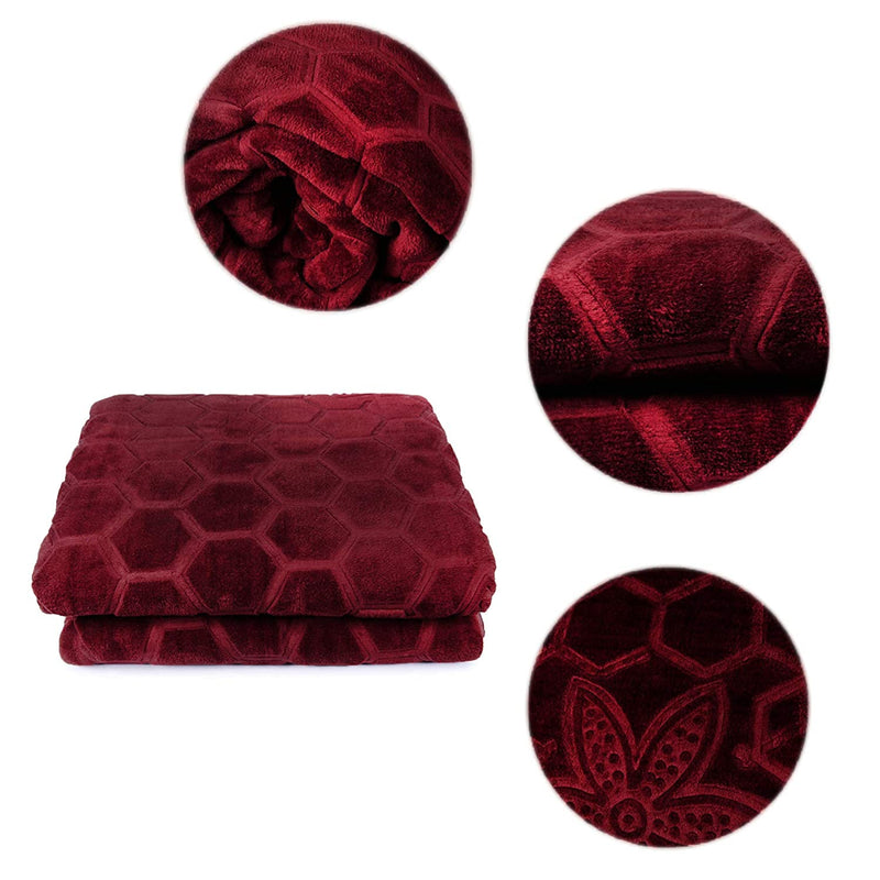 ACESQUARE Blanket for Single Bed | Mink Polyester 500 TC Winter Blanket/Comforter/AC Blanket/Quilt/Duvet/kambal for Single Bed. (Maroon, Single Bed)