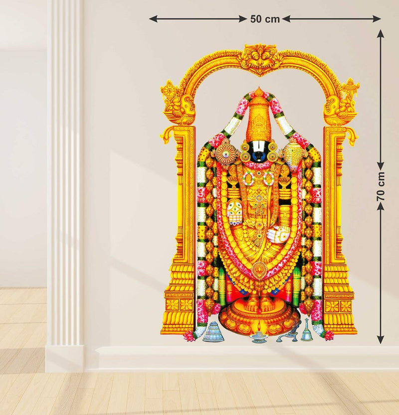 Tuffuk Thirupathi Venkatachalapathy Large Vinyl Wallstickers for Home Decorations (50 cm x 70 cm) 5TZ322