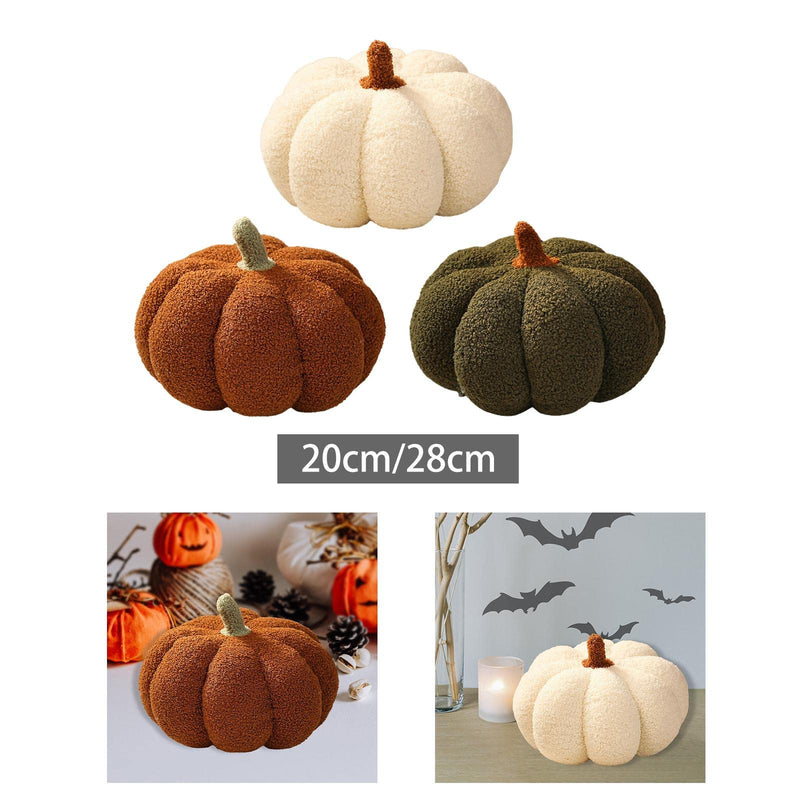 CALANDIS Pumpkin Throw Pillow Convenient Decorative Durable for Birthday Halloween Party 20Cm White