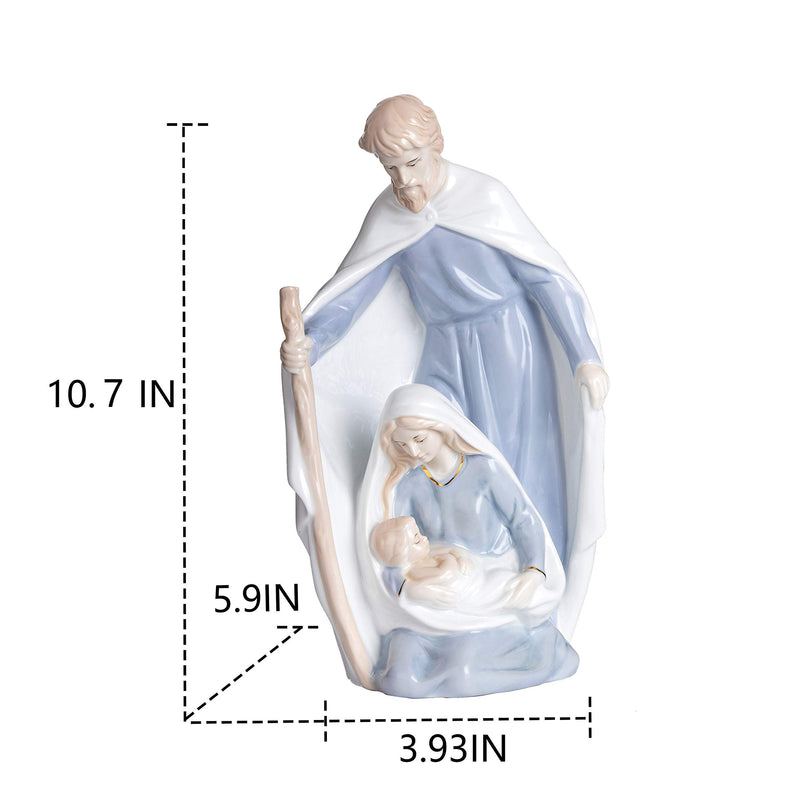 YLINSHA St Joseph Statue, Virgin Mary Statue, Holy Family Statue, Home Decor for Parents and Elders Who Love Religious Inspiration,Ask God to Stop The Plague