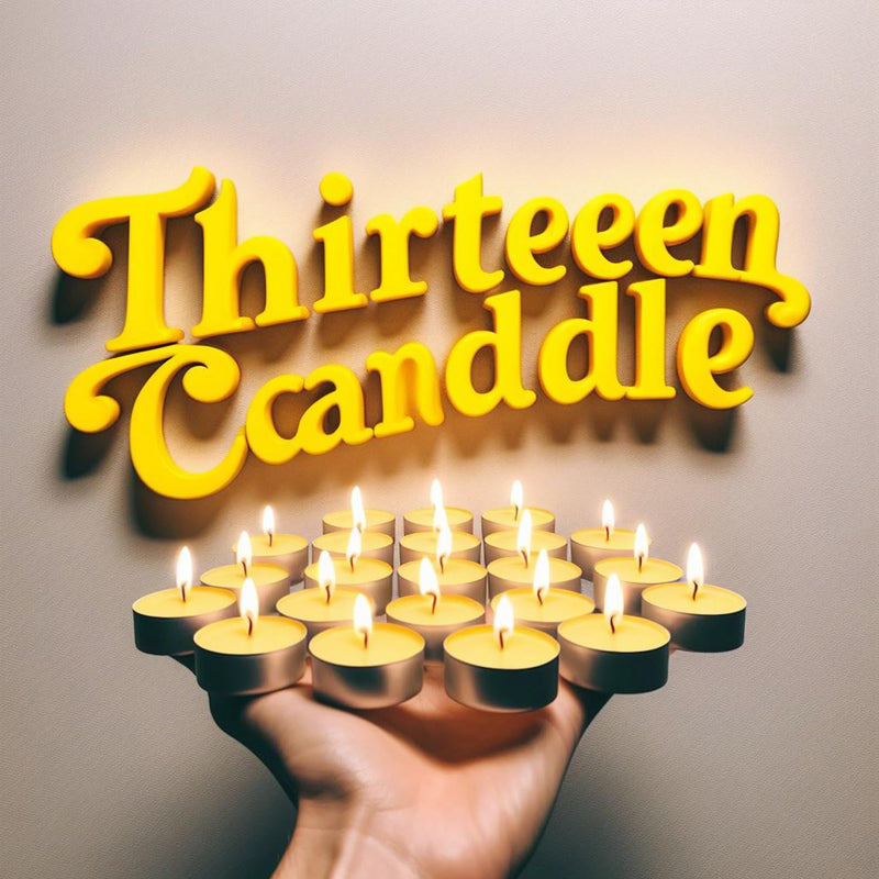 Thirteenkcanddle Tealight Candles Tea Light Long Burning Tea Lights Candle Size: Dia 4 CM x Height 2 CM Burn Time: 8.1 Hours, White, Unscented (64 Pcs)