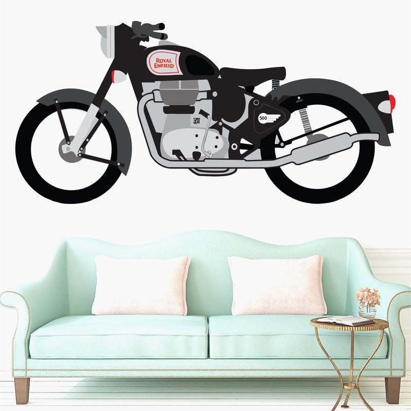 Wall Attraction™ Royal Enfield Bullet Wall Stickers & Murals Size - 40x78cm MD180_S