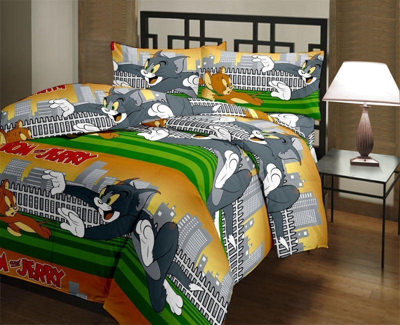 WONDERLOOK Single Bed Ac Blanket Dohar/Quilt, Fabric - Micro Cotton, Size -54X84 Inches - Multi Col. (Tom and Jerry Print)