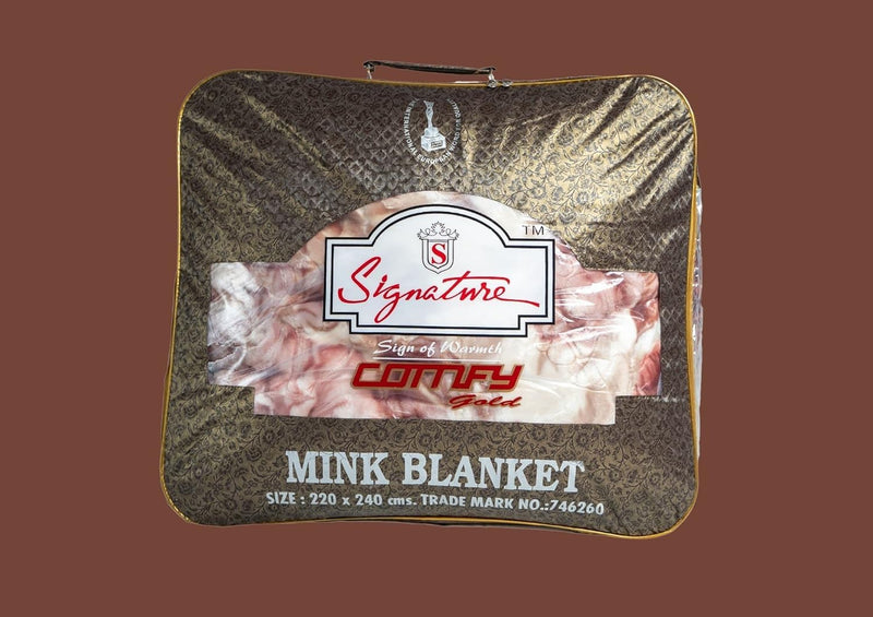 Signature Microfiber Comfy Gold Super Soft 2 Ply King Size Double Bed Luxury Winter Blanket (Amber Glow)