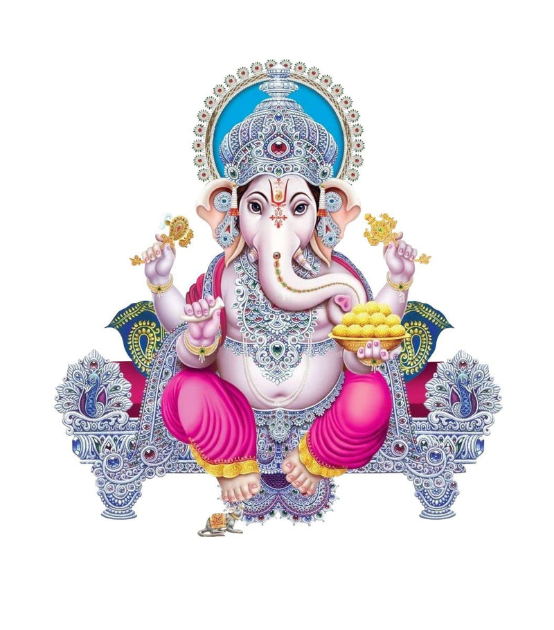 Decor Kraft Ganeshji Wall Sticker & Decal,Size- 50 Cm X 38 Cm,Religious