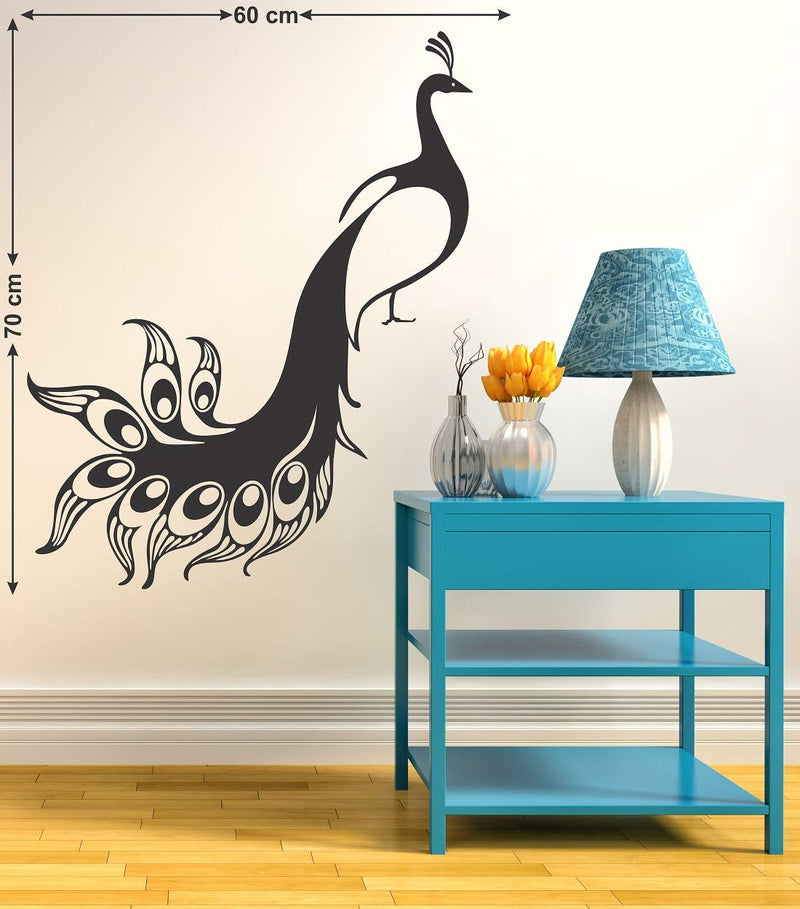 Tuffuk Peacock Large Vinyl Wallstickers for Home Decorations(70 cm x 60 cm)4TZ298