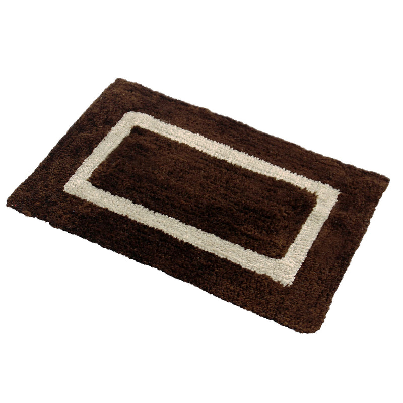 Story@Home Handicraft Style Eco Series 2 Piece Cotton Blend Door Mat (16 inch x 24 inch, Brown and Grey)