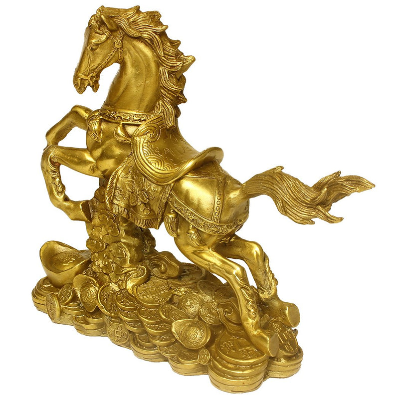 Brass Money Running Horse Statues Chinese Handmade Figurines Home Decor Collectible Gift BS041