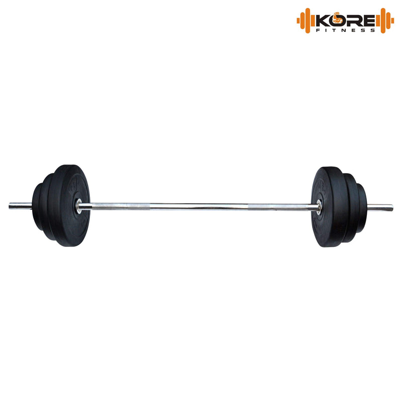 Kore 4 Feet Plain Bar with Two Locks for Weightlifting, Powerlifting and Crossfit