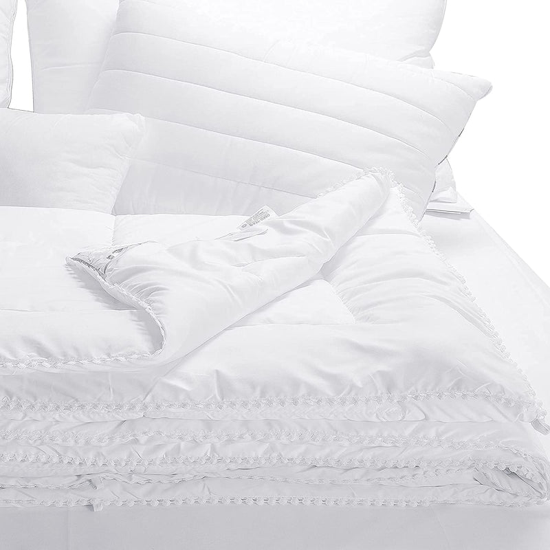 SPREAD SPAIN Microfiber Soyabean Extreme Winters Luxury Quilt 350 GSM, Ultra Soft & Super Cozy Comfort for All Seasons, Lightweight & Breathable Quilt, (60x90 Inches, White)