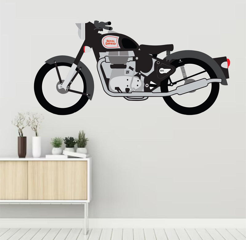 Wall Attraction™ Royal Enfield Bullet Wall Stickers & Murals Size - 40x78cm MD180_S