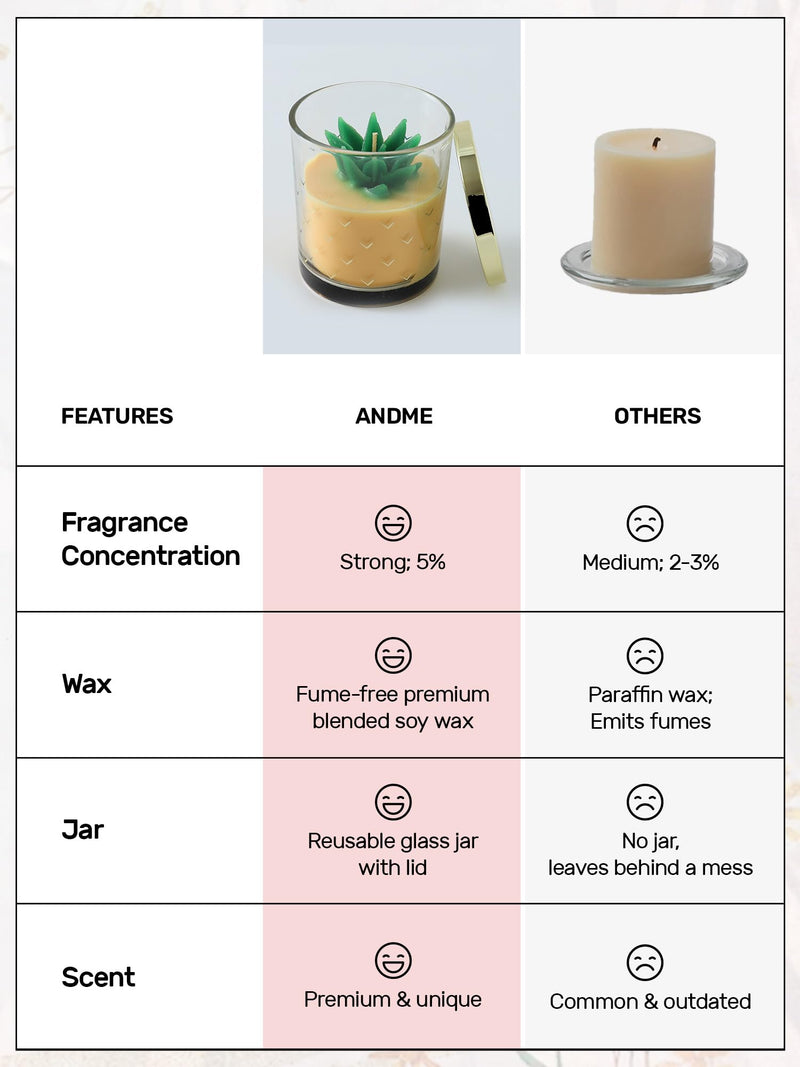 AndMe Scented Candle for Home Decor | Fragrance Candles Perfect for Gifting | Aroma Candles with Exquisite Fragrances