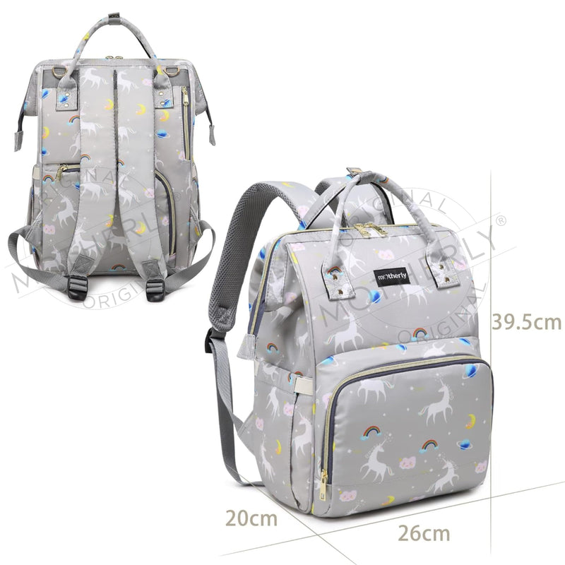 motherly Baby Diaper Bag, Mothers Maternity Bags for Travel |(Unicorn Gray-Style2)