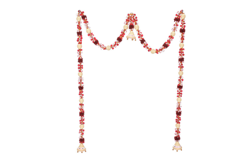 Daedal crafters- Jumka Doorway Flower toran/Hanging Big (White) DC176