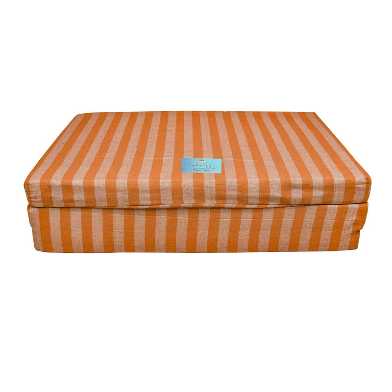 MOROFEEL 2 Inch Dual Comfort Reversible Foldable UHD Foam Single Bed Mattress 3 Fold Inch Orange