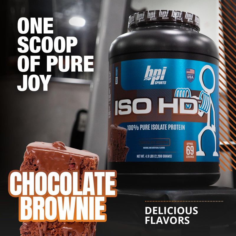 BPI Sports ISO HD 100% Protein Isolate and Hydrolysate - 2.4 kg (Chocolate Brownie)