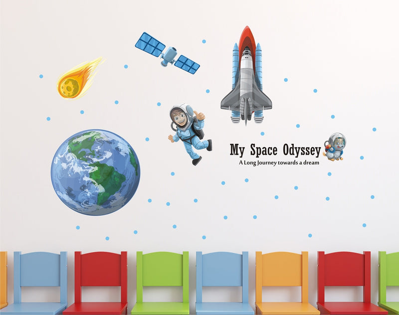 Wallstick 'My Space World' Wall Sticker ' Vinyl 170 cm x 110 cm