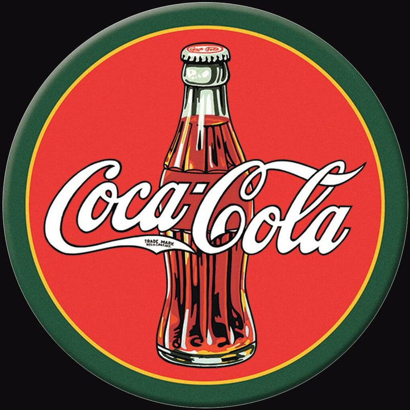 Desperate Enterprises Coca-Cola 30's Bottle Logo Refrigerator Magnet, 3" Diameter