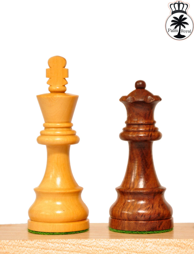 Palm Royal Handicrafts 3.75 inch Wooden Chess Pieces Set Made of Acacia Wood and Box Wood King Size 3.75 inch