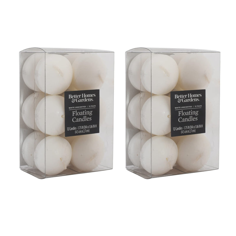 AURA Floating Nuggets Candle - Pack of 24 White