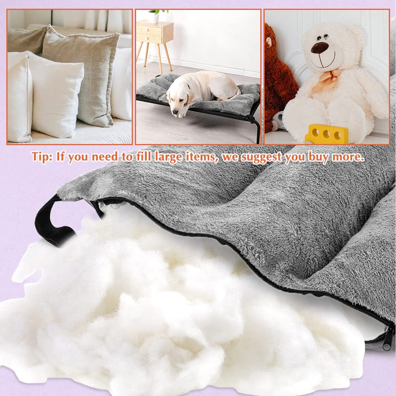 Polyester Fiber Fill, White High Resilience Fill Fiber, Pillow Filling Stuffing, High Resilience Fill Fiber for Stuffed Animal Crafts, Pillow Filling, Cushion Quilts Paddings(100g/3.5oz)