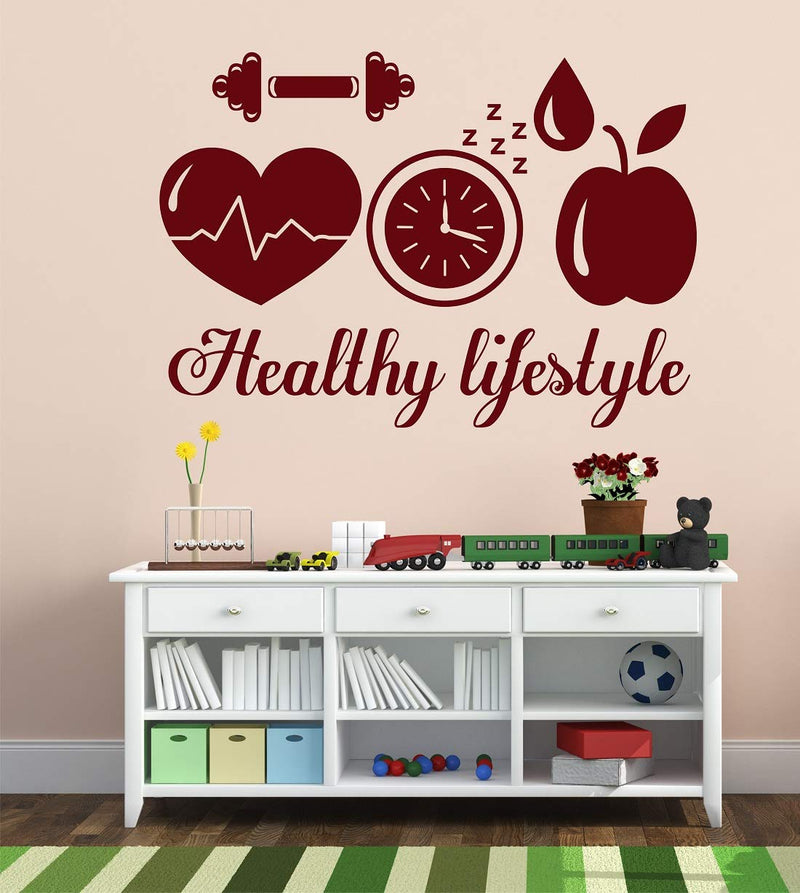 Tuffuk Healthy Lifestyle Large Vinyl Wallstickers for Home Decorations(60 cm x 40 cm)4TZ014