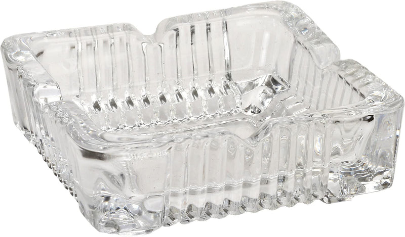 Cool Glass Ash Tray: Sleek Design for Ashes with Style 10.5 x 10.5 x 3.5 CM