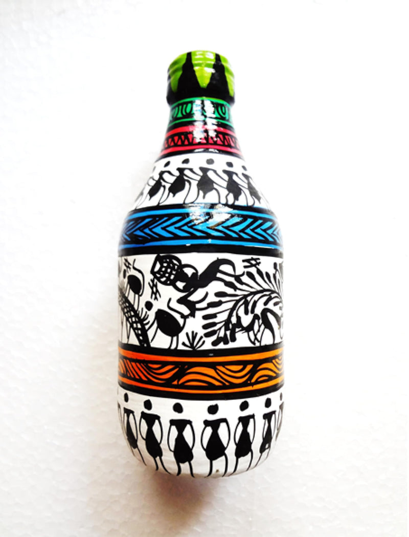 Stecrafty Tribal Art Bottle Painting,Flower vase Decorative Bottle