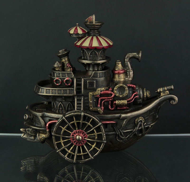 Veronese Design Hand Painted Steampunk Style Airship Gondola Statue