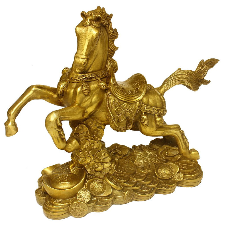 Brass Money Running Horse Statues Chinese Handmade Figurines Home Decor Collectible Gift BS041