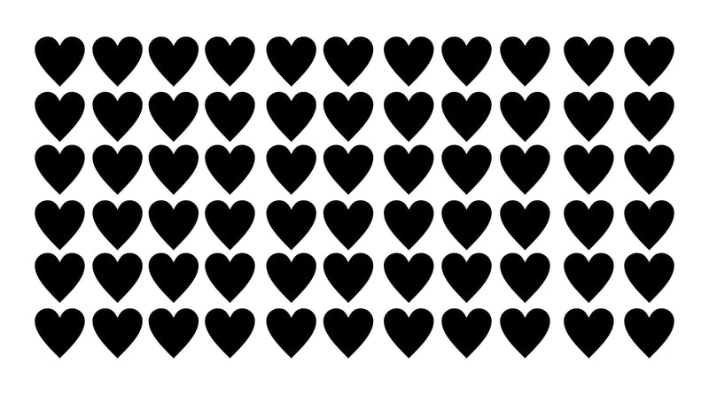 Sticker Hub Small Black Hearts Wall Sticker Free Size AS337