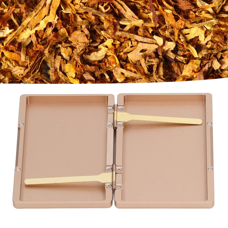 Metal Cigarette Case, Automatic Popping Up Cigarette Holder 20 Capacity Aluminium Alloy Cigarette Box for Cigarette Credit Card Holder Protective Security Wallet for Men Women Gift (Luxury Gold)