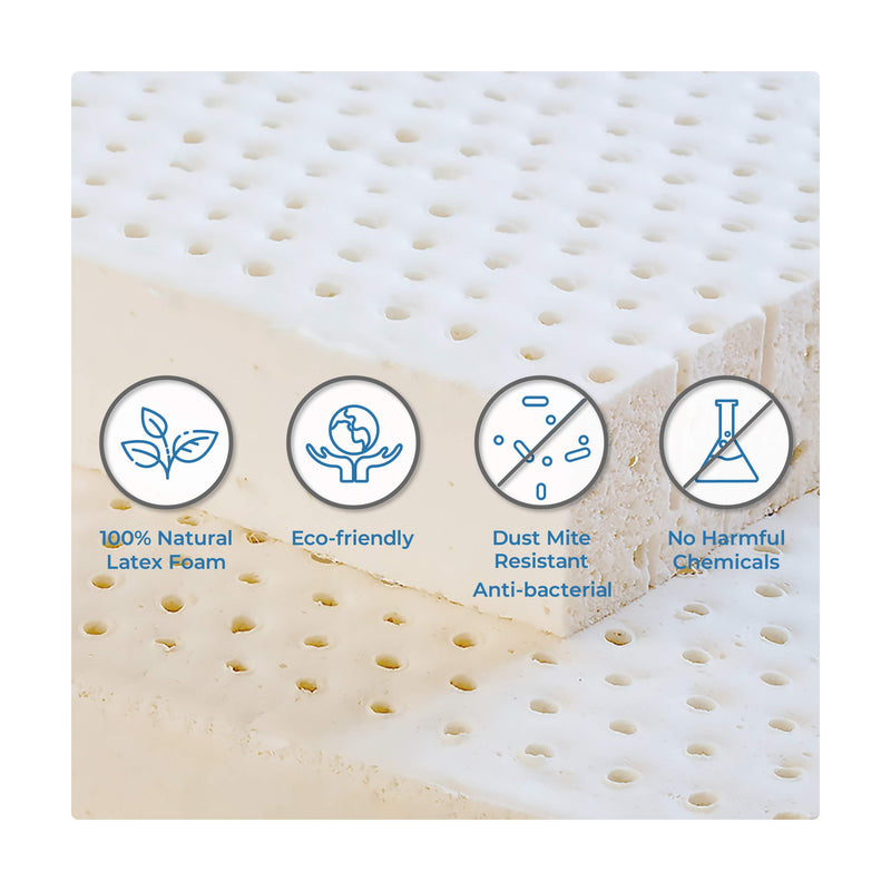 MM FOAM Hardcore - Cool, Hypoallergenic, 100% Natural Latex, Firm Mattress, 78 x 72 x 6 Inch (King)