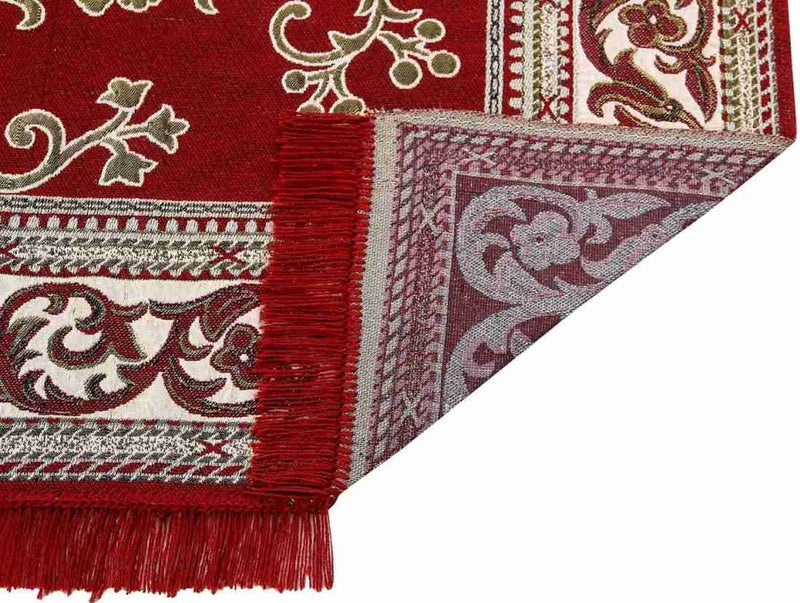 Brewel Specter Designer Superfine Exclusive Cotton Carpet Living Room Carpet,Area Rug,Durries,Bedcover,Bedside Runner (Red), 210 Centimeters, 155 Centimeters