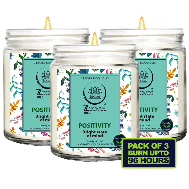 7LEAVES INC® Positivity Candles Contain a Blend of Ingredients Chosen for Their Uplifting and Mood-Boosting, 10.2 Oz