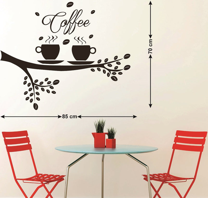 Wallstick Coffee Time wallsticker (Vinyl 85 cm x 70 cm)