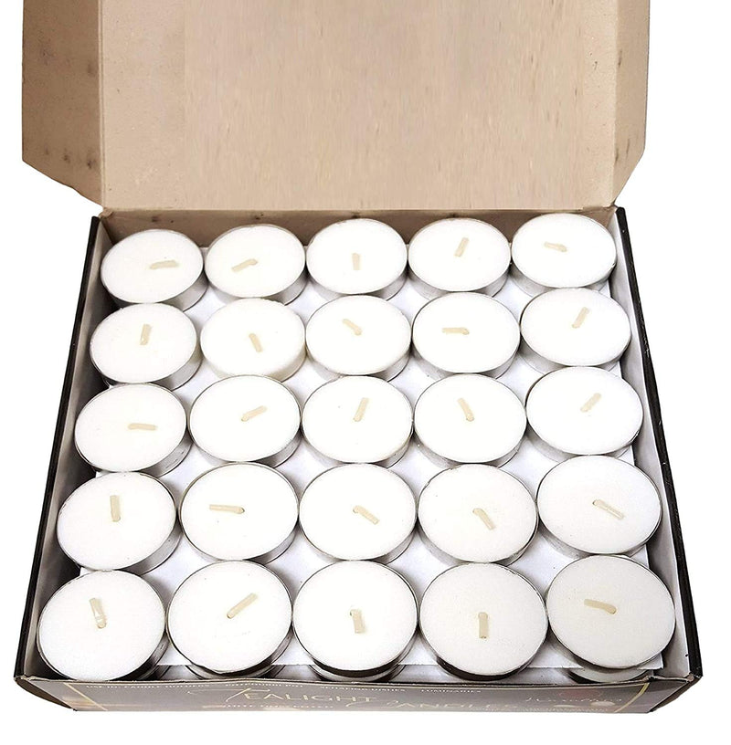 Shoppy Assist- Pack of 20,30,50,70,100,200| Wax TeaLight Unscented Long Burn Time and Smokeless White Candles| 2hrs to 4hrs Approx (Pack of 200)