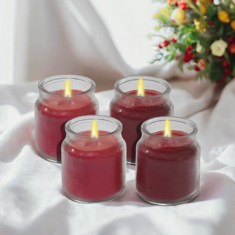 TAHA VENTURES Scented Strawberry Candles for Home Décor, Meditation, Spa, Festival |Soy Wax |240 Grams Each Set of 2