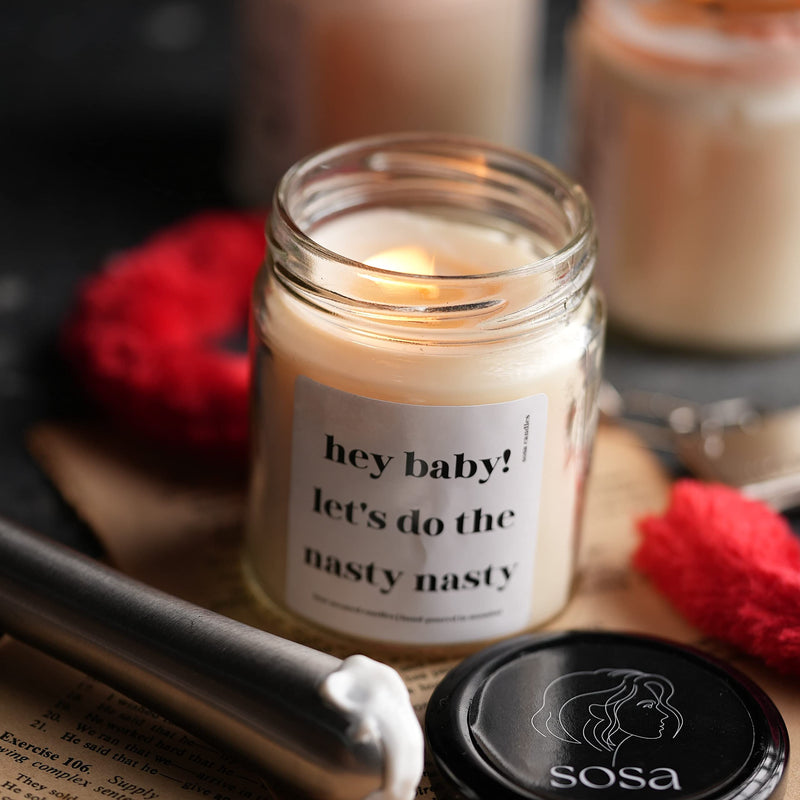 Time For Nasty Nasty - Aroma Scented Candles Gift Set | Scented Candle For Bedroom Sex | Scented Candles Gift Set | Honeymoon Sex Candle | Gift For Boyfriend Girlfriend Men Women Husband Wife Wife Sexy Love Couple Gifts | Girlfriend Gifts | Boyfriend Gift