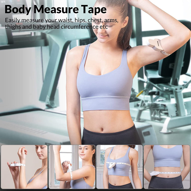 SPAREQUE Body Measuring Tape body tape Retractable inch tape for measurement for body with Lock Pin and Push Button 150cm Tape Measure for Fat Measurement and Weight Loss Sewing Tape Tailor Tape