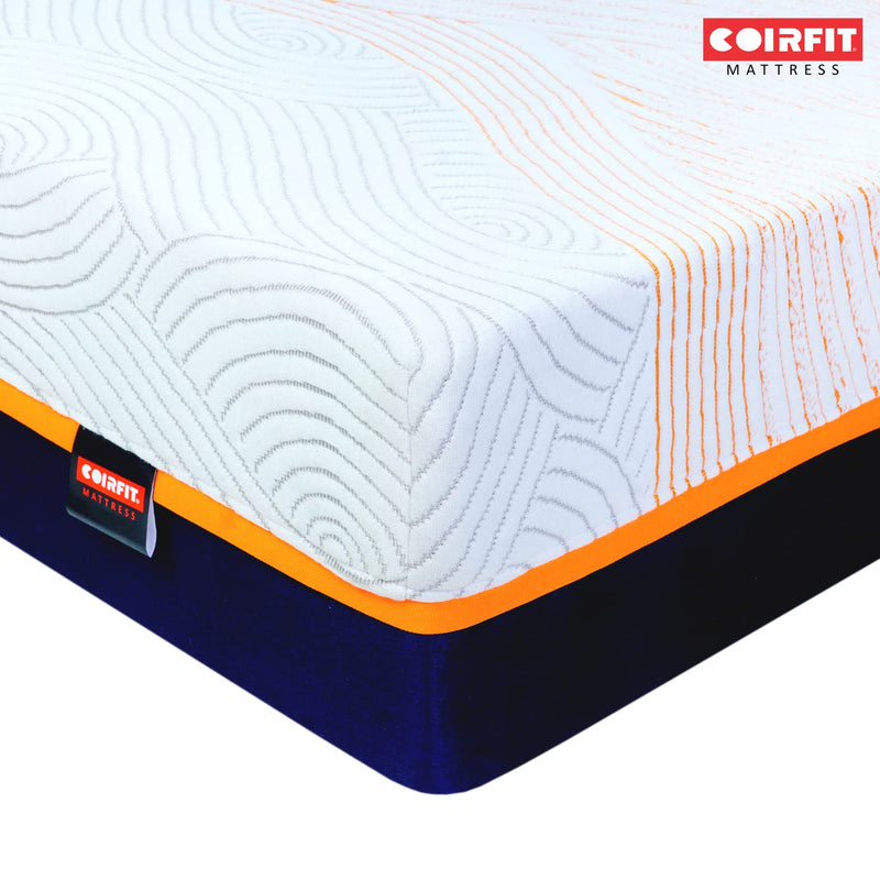 Coirfit Naturale - 100% Natural Pincore Latex Eco Friendly 7- Zone Sleeping System - 6" King Size Mattress with All Organic Outer Fabric- with 2 Free Pillows (78"x72"x6") - Roll Pack