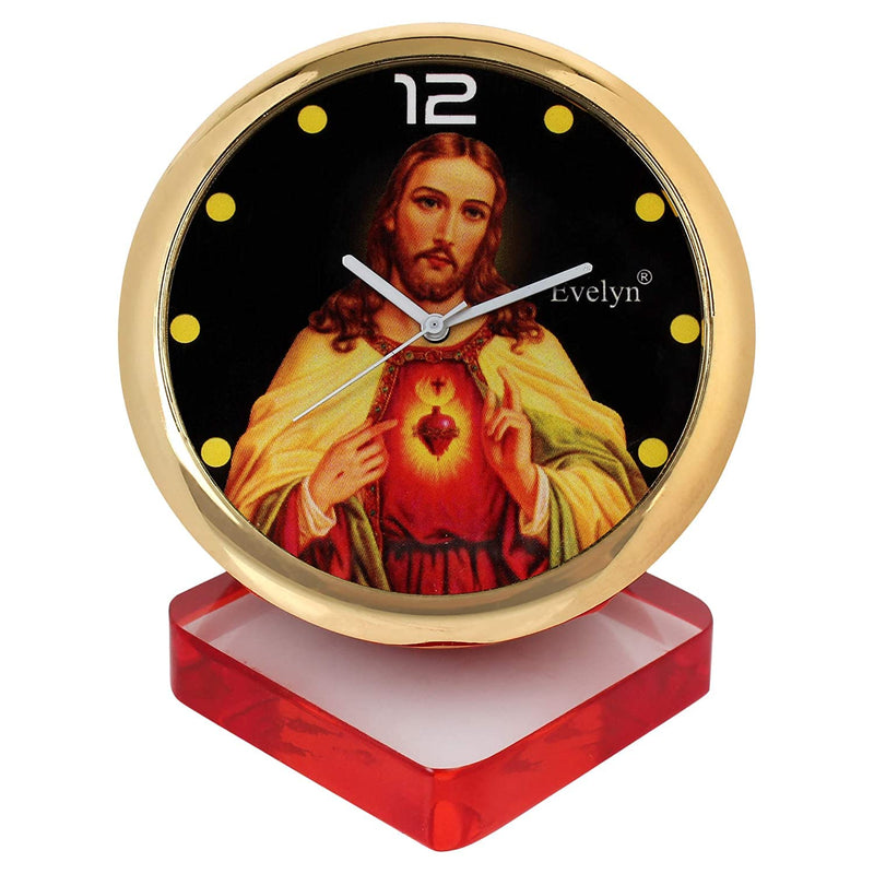 Evelyn Analog Idol Table Clock Jesus Spiritual Size 45mm