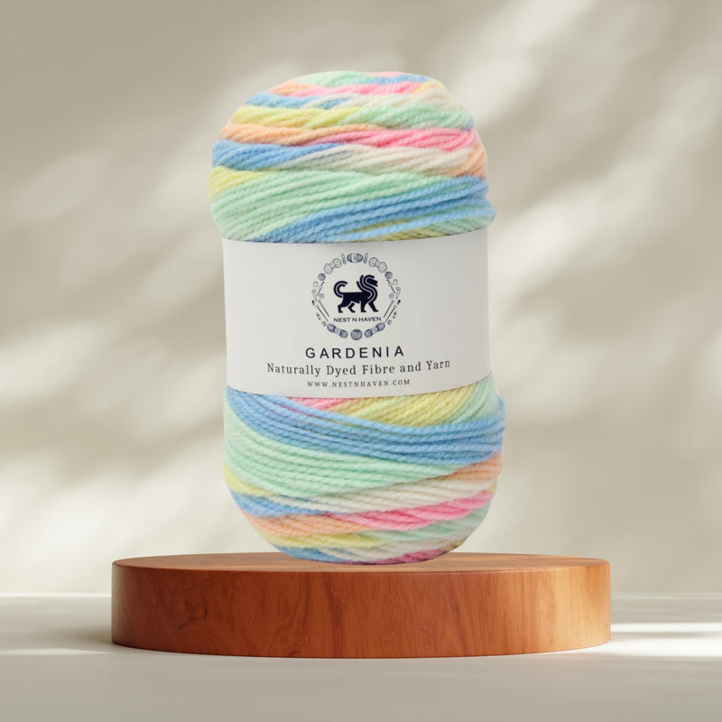 Nestnhaven Acrowools Gardenia Hand Knitting and Crochet Yarn Multi Colour Suitable for Craft, Babywear, Toys Pack of 1 Ball - 100gms. (Shade 4)